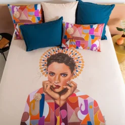 Fashion Housse de couette réversible percale de coton Rosangela Housses De Couette