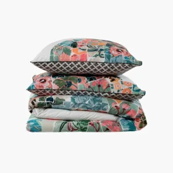 Sale Housse de couette réversible percale de coton Azulejos Housses De Couette