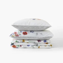 Discount Housse de couette réversible percale de coton Eloges Housses De Couette