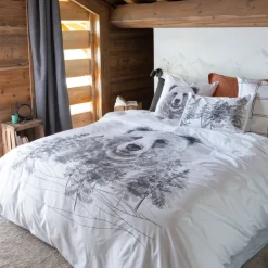 New Housse de couette réversible percale de coton Grizzli Housses De Couette