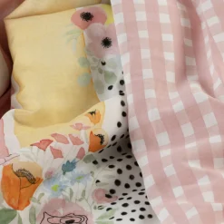 Sale Housse de couette réversible pur coton bio Rêve d'or Enfant Linge De Litbio|Housses De Couette