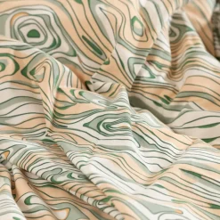 Discount Housse de couette réversible percale de coton lavée biologique Monarbre Housses De Couette