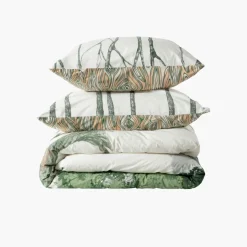 Discount Housse de couette réversible percale de coton lavée biologique Monarbre Housses De Couette