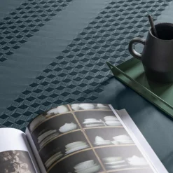 Shop Housse de couette satin de coton Cubes II vert cèdre Housses De Couette