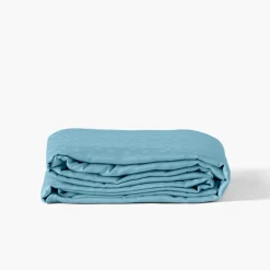 Sale Housse de couette satin de coton jacquard pois et rayures Prestige glacier Housses De Couette