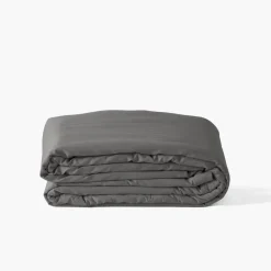 Clearance Housse de couette satin de coton lavé bio Quartz galet Housses De Couette