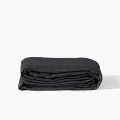 Hot Housse de couette satin de coton jacquard pois et rayures Prestige noir Housses De Couette