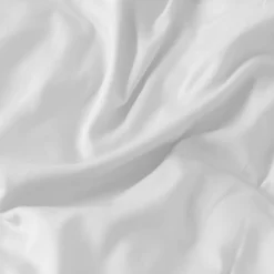 Best Sale Housse de couette satin de coton lavé bio Quartz blanc Housses De Couette