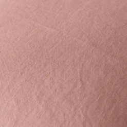 Discount Housse de coussin lin lavé Songe rose cendré Housses De Coussin