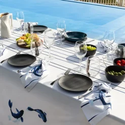 Cheap Nappe rectangulaire coton Symphony blanc Nappes