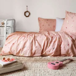 Outlet Parure de lit réversible pur coton biologique Raphia attrape rêve Enfant Linge De Litbio