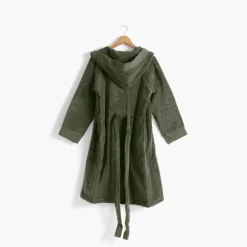 Online Peignoir ado coton à capuche Hugo kaki Enfant Peignoirs 10 Ans - 16 Ans