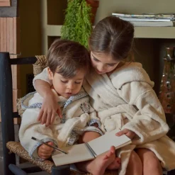 Store Peignoir bébé coton bio à capuche Dandine ivoire Enfant Peignoirs 12 Mois - 10 Ans