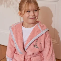 Store Peignoir bebe coton biologique à capuche Festine rose sorbet Enfant Peignoirs 12 Mois - 10 Ans