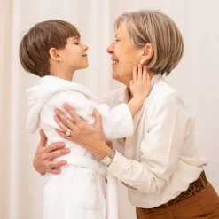 Best Sale Peignoir enfant bouclette de coton biologique Cocon blanc Enfant Peignoirs 12 Mois - 10 Ans