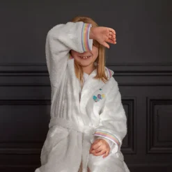 Flash Sale Peignoir enfant coton à capuche Calliopé blanc Enfant Peignoirs 12 Mois - 10 Ans