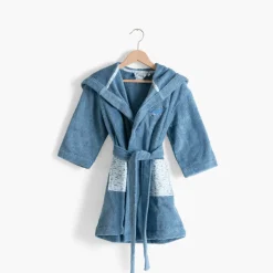 Store Peignoir enfant coton à capuche Océanos Indigo Enfant Peignoirs 12 Mois - 10 Ans