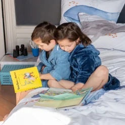 Store Peignoir enfant coton à capuche Océanos Indigo Enfant Peignoirs 12 Mois - 10 Ans