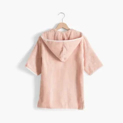 Best Sale Peignoir enfant coton bio à capuche zippé Illumine vieux rose Enfant Peignoirs 12 Mois - 10 Ans