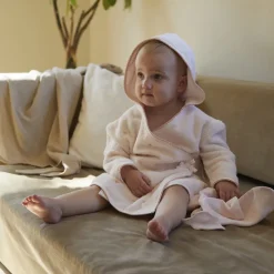 New Peignoir enfant coton bio cache-coeur Bienvenue nude Enfant Peignoirs 12 Mois - 10 Ans|Nouveautés Bébénew