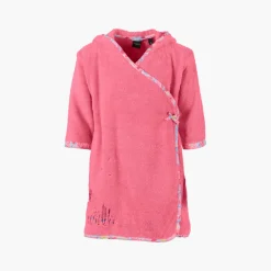 Online Peignoir enfant coton biologique cache cœur à capuche brodé Poésie corail Enfant Peignoirs 12 Mois - 10 Ans