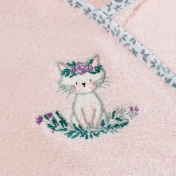 Fashion Peignoir enfant coton biologique cache cœur à capuche brodé Câline dragée Enfant Peignoirs 12 Mois - 10 Ans