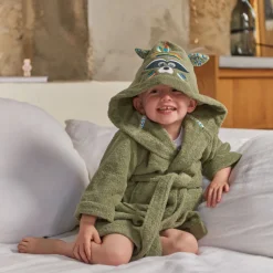 Best Sale Peignoir enfant coton Playful kaki Enfant Peignoirs 12 Mois - 10 Ans|Nouveautés Bébénew