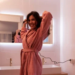 Discount Peignoir femme à capuche uni coton biologique Osmose pétale Femme Peignoirs Femme