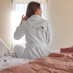 Clearance Peignoir femme bouclette de coton col châle Eloges Femme Peignoirs Femme