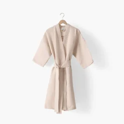 Flash Sale Peignoir femme col kimono coton Amorgos naturel Femme Coffrets Cadeaux|Peignoirs Femme