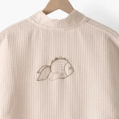 Flash Sale Peignoir femme col kimono coton Amorgos naturel Femme Coffrets Cadeaux|Peignoirs Femme