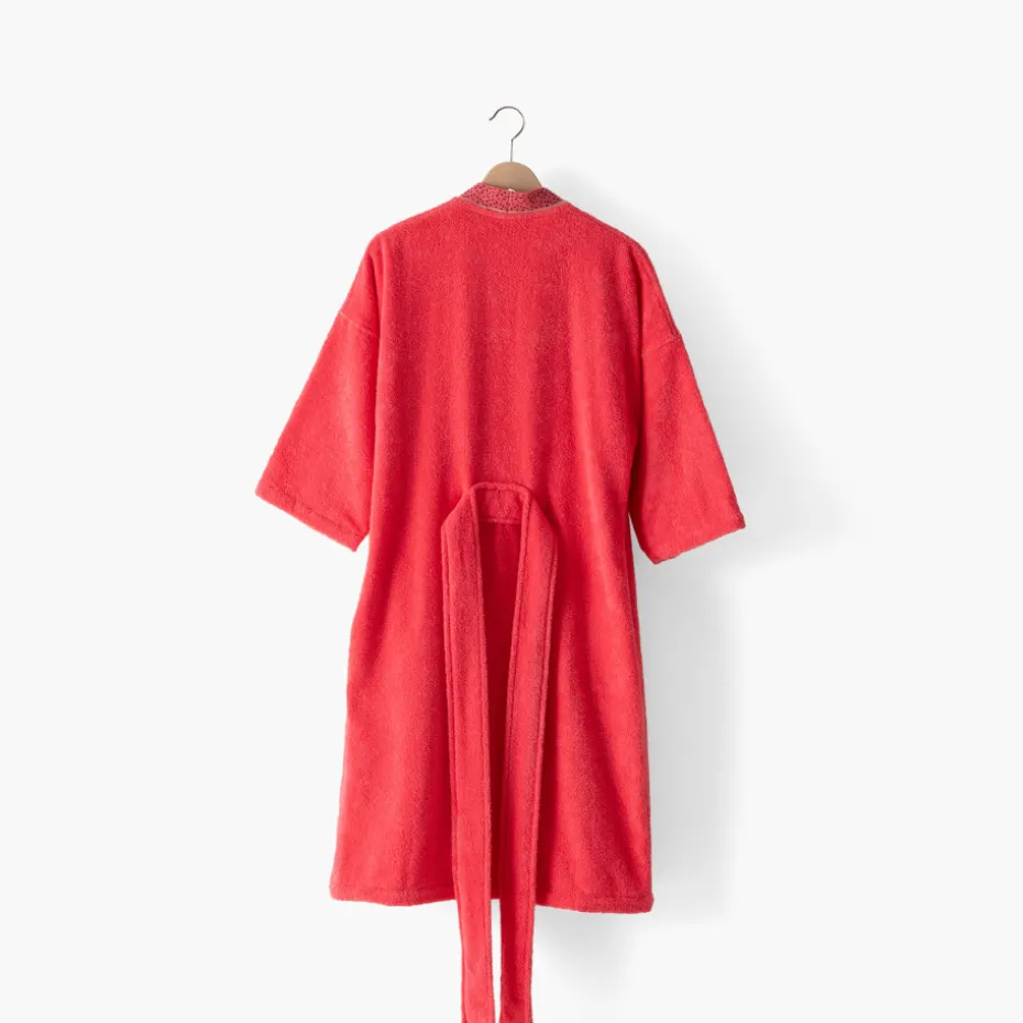Online Peignoir femme coton col kimono Rosella coquelicot Femme Coffrets Cadeaux|Peignoirs Femme