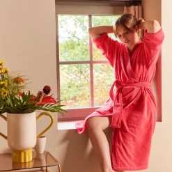 Online Peignoir femme coton col kimono Rosella coquelicot Femme Coffrets Cadeaux|Peignoirs Femme