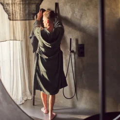 Fashion Peignoir homme à capuche uni coton biologique Osmose fusain Homme Peignoirs Homme