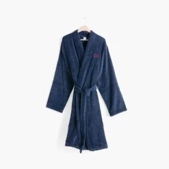 Sale Peignoir homme coton col kimono Amours marine Homme Peignoirs Homme