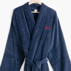 Sale Peignoir homme coton col kimono Amours marine Homme Peignoirs Homme
