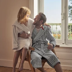 Store Peignoir homme coton et polyester à capuche Hauban Homme Peignoirs Homme