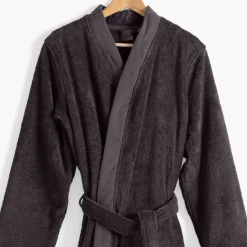 Best Sale Peignoir homme coton moelleux Roméo anthracite Homme Peignoirs Homme