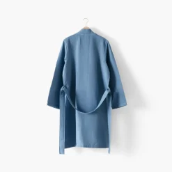 Online Peignoir homme coton nid d'abeille Ilyan bleu grisé Homme Coffrets Cadeaux|Peignoirs Homme
