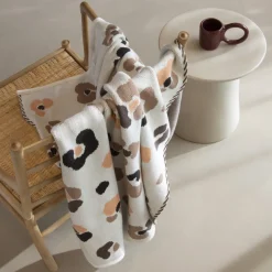 Online Plaid coton maille jacquard Ysée ivoire Femme Coffrets Cadeaux