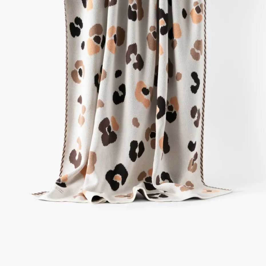 Online Plaid coton maille jacquard Ysée ivoire Femme Coffrets Cadeaux