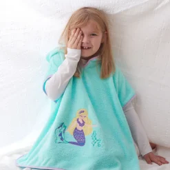 Discount Poncho enfant coton à capuche Calliopé lagon Enfant Ponchos