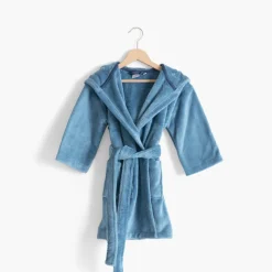 Hot Robe de chambre enfant polaire Happyful Bleu céleste Enfant Robes De Chambre