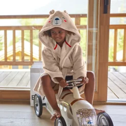 Flash Sale Robe de chambre enfant polaire à capuche Bearful Enfant Robes De Chambre