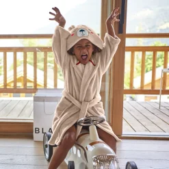 Flash Sale Robe de chambre enfant polaire à capuche Bearful Enfant Robes De Chambre