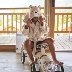 Flash Sale Robe de chambre enfant polaire à capuche Bearful Enfant Robes De Chambre