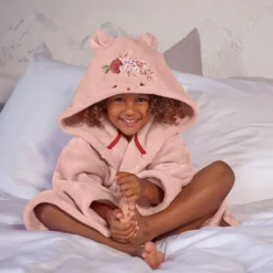 Online Robe de chambre enfant polaire à capuche Sweetful rose Enfant Robes De Chambre