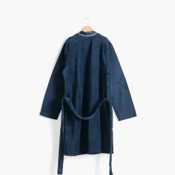 Clearance Robe de chambre polaire homme col kimono Equinoxe marine Homme Robe De Chambre Homme