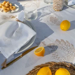 Flash Sale Serviette de table coton Mykonos blanc Serviettes De Table