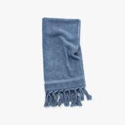 Flash Sale Serviette de toilette bouclette de coton Madeleine indigo Serviettes De Toilette